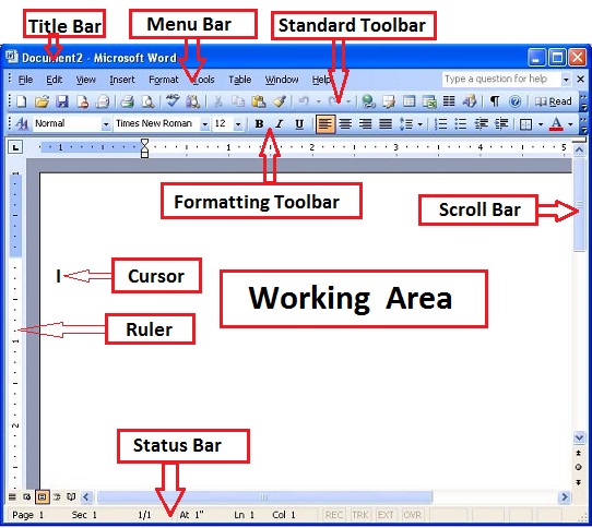 Microsoft Word 2003 window