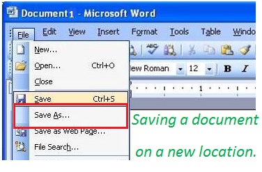 Save as  Document