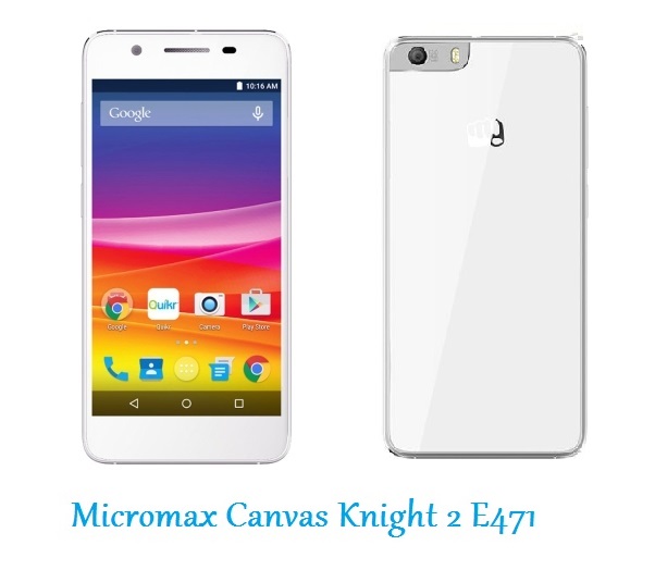 Micromax Canvas Knight 2 E471 White & Champange Gold