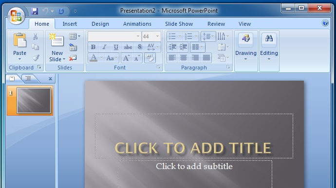 Microsoft Powerpoint Template Apply